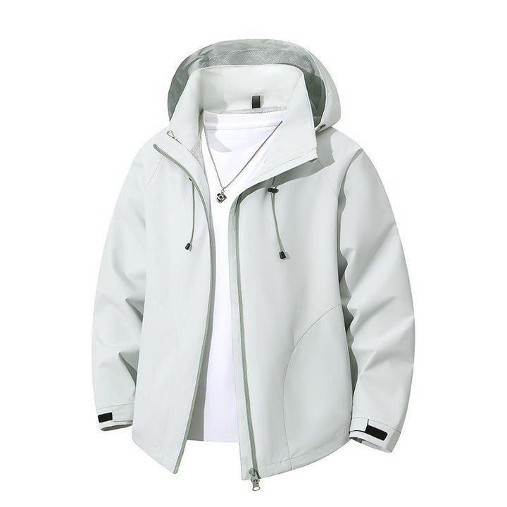 Męska lekka softshell kapturemed kurtka z regulowany kapturem i Wwd- i wodoodporny membrana