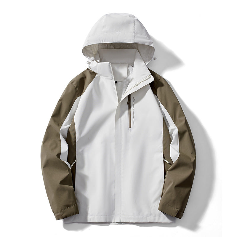 Damska two-layer softshellowa rain kurtka z kapturem, oddychająca membrane i chest zamkiem Lumaza