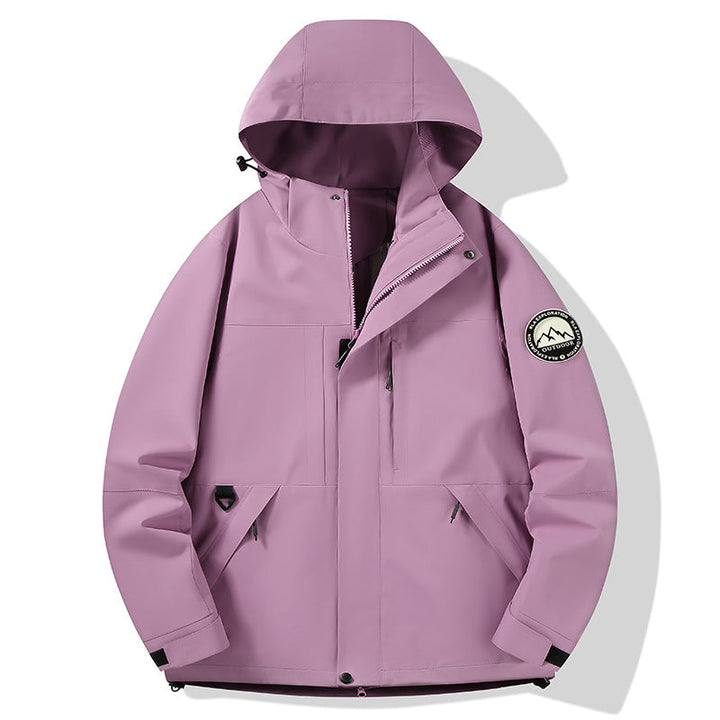Damska wodoodporna hardshell outdoor kurtka z kapturem i multifunction kieszeniami Lumaza
