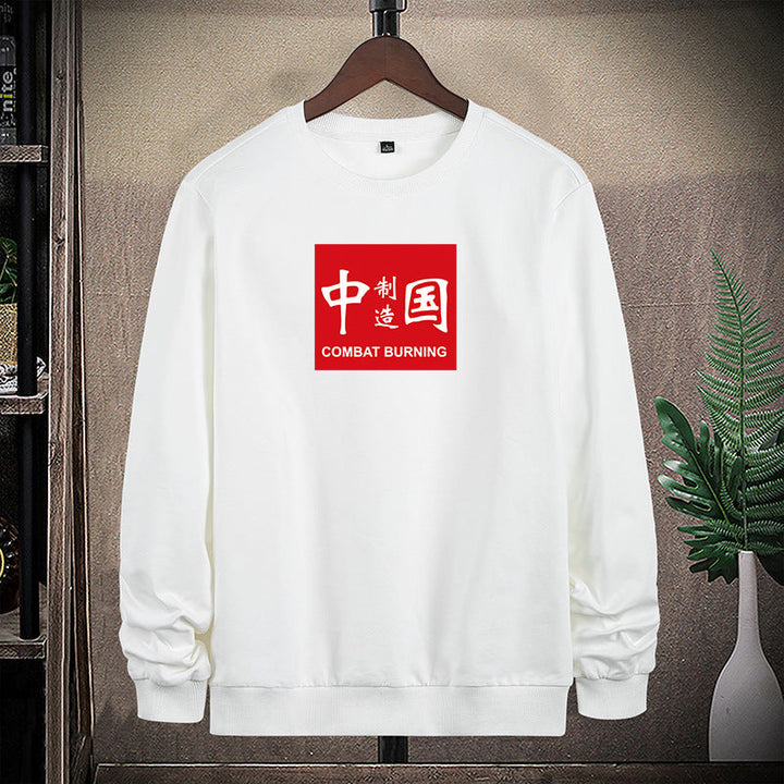 Męska bluza z contrasting logo print i warming polar Podszewka
