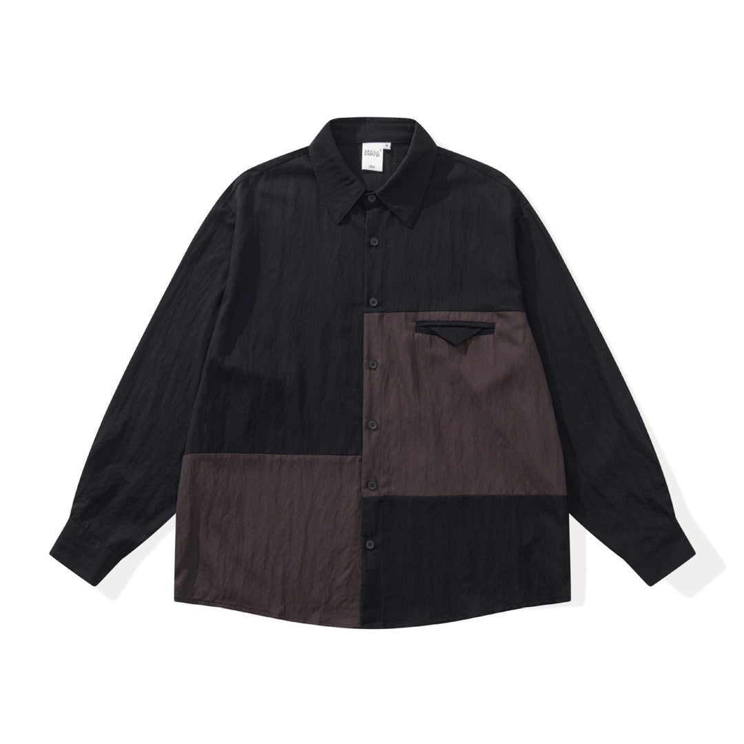 Unisex Oversize Kurtka koszulowa w Patchwork Fason