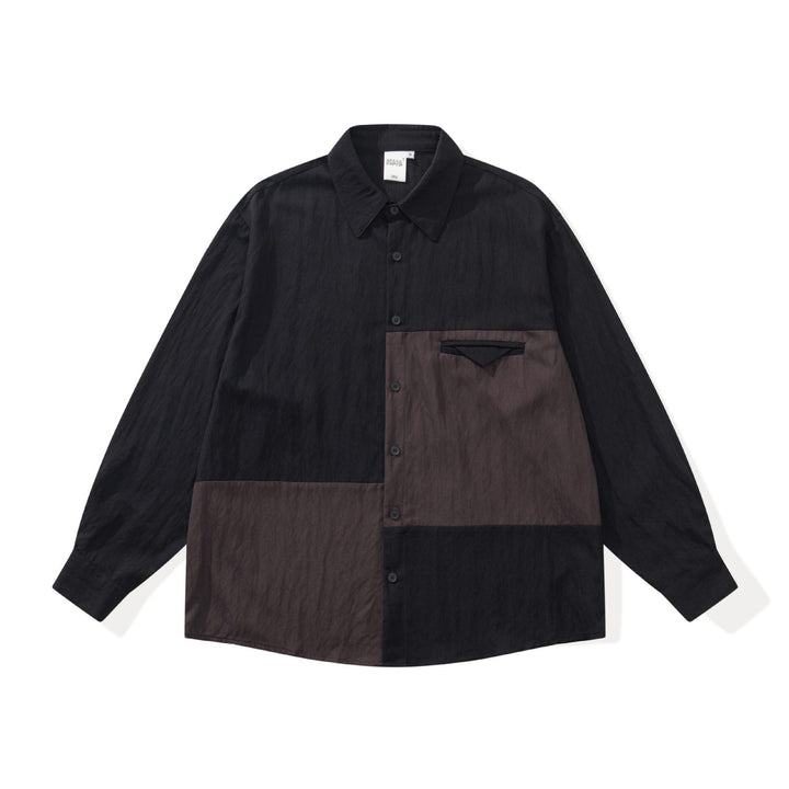 Unisex Oversize Kurtka koszulowa w Patchwork Fason
