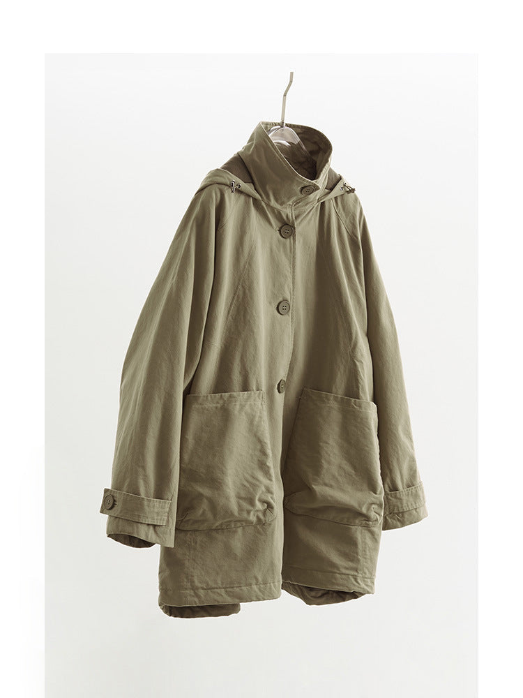 Damska Fashionable Transitional kurtka z Removable Hood Lumaza