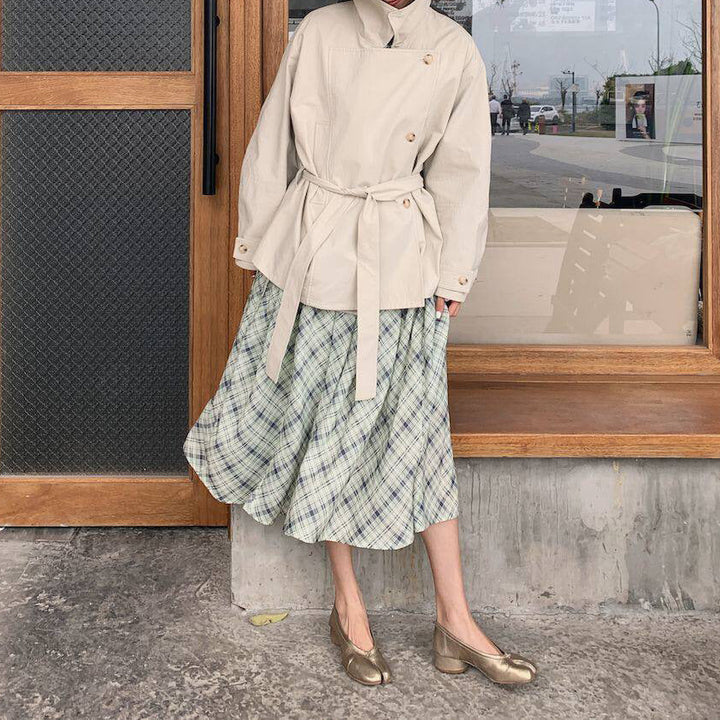 Damska fashionable i codzienna kurtka z wysokim kołnierzem Lumaza