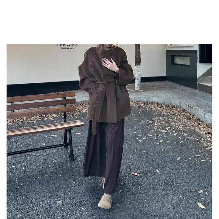 Damska Fashionable oversize Wool kurtka Lumaza