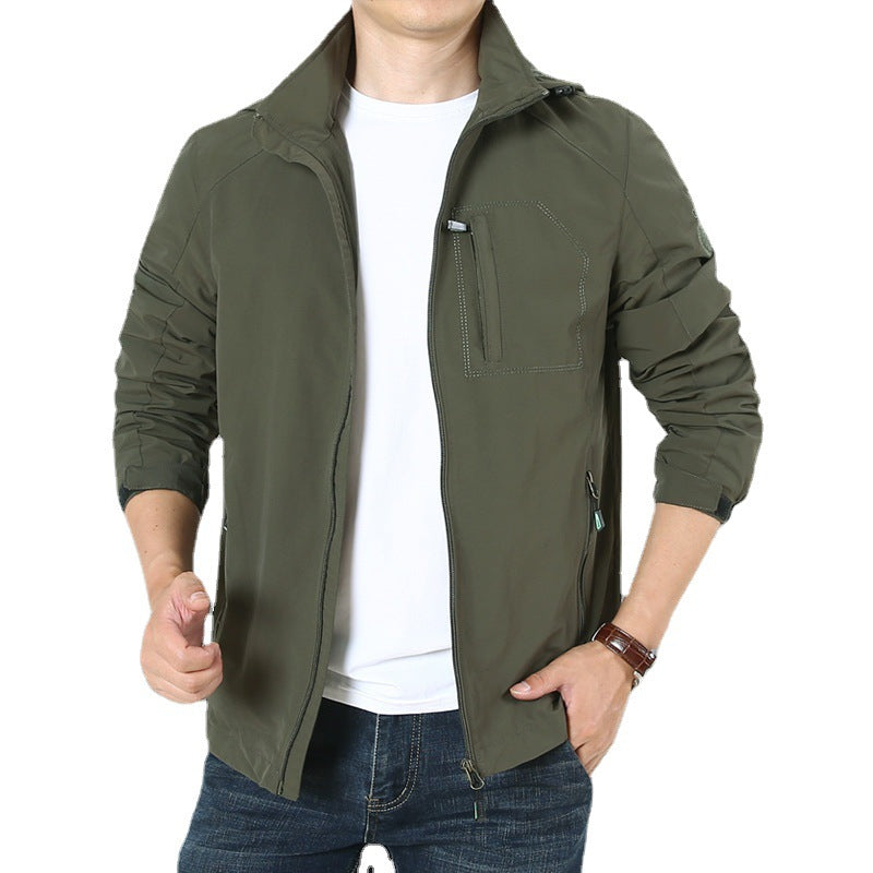 Męski lekki oddychający field parka z siatka podszewka i kaptur