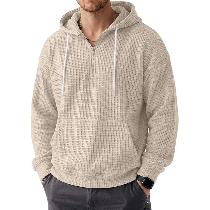 Męska Wygodny Zip-Up Bluza z kapturem