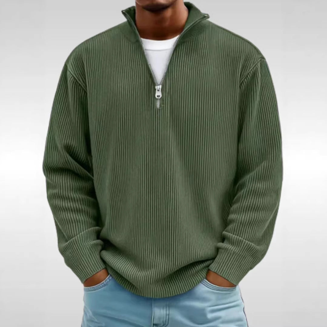 Męska Moda Zamek Sweter