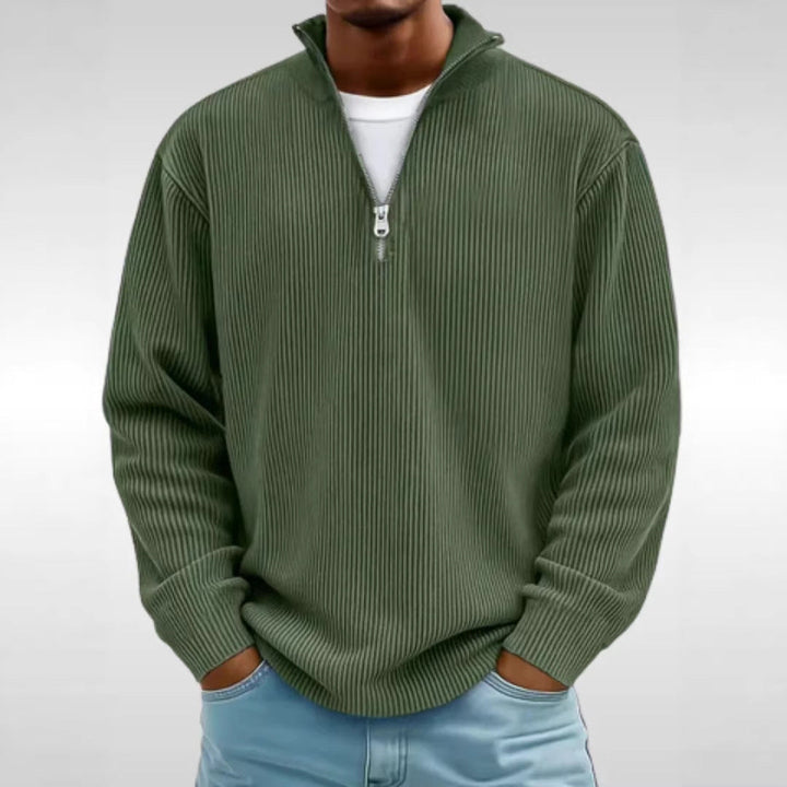 Męska Moda Zamek Sweter