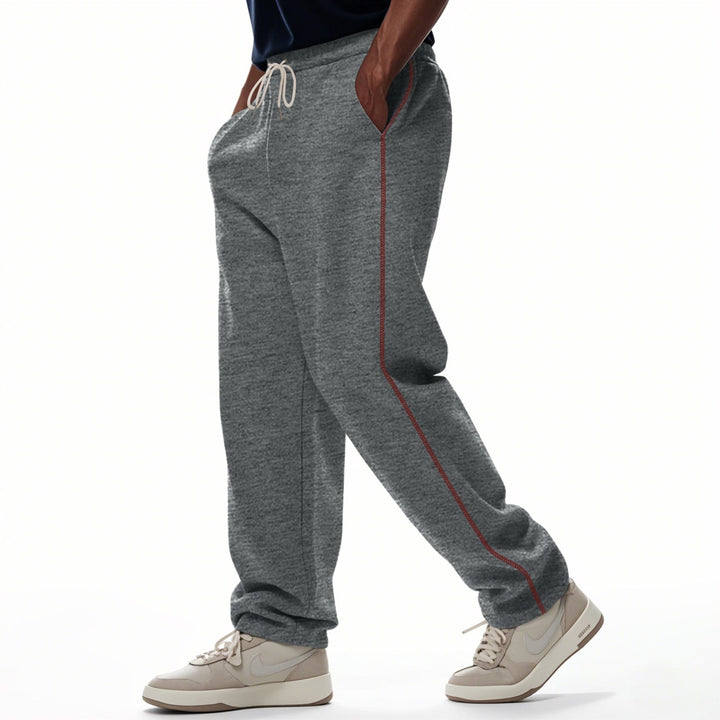Męska casually fitting sweatpants z boczny ozdobny szew, elastyczny Komfort waistband, i deep kieszenie boczne