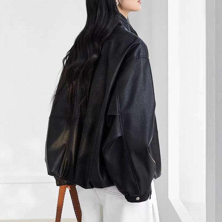Damska Stylish Blouson kurtka z wysokim kołnierzem Lumaza