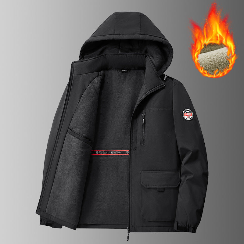 Męska Wwd i Water Resistant kapturemed parka z miękki fleece Lwwg i Multi-Functional kieszeniami