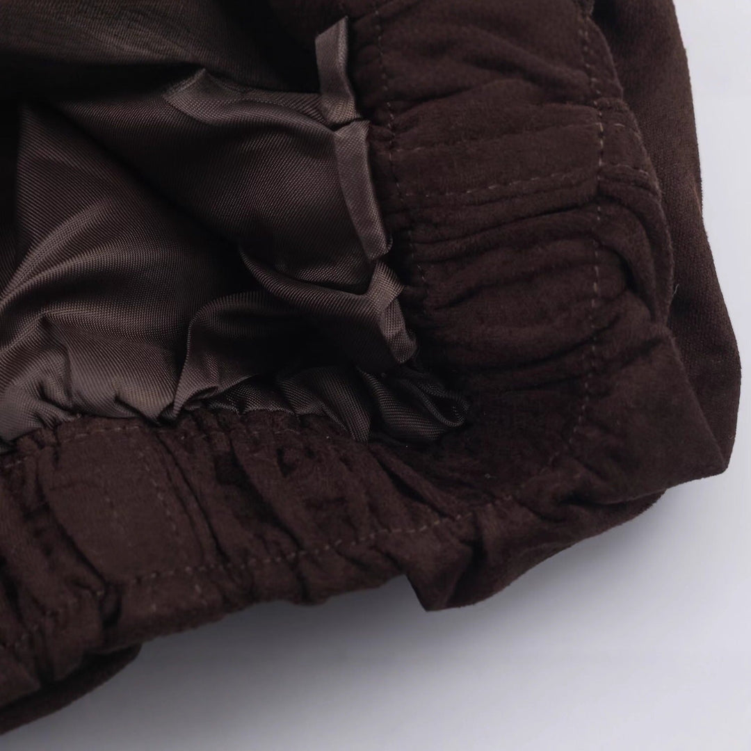 Damska oversize welurowa kurtka z High ze stójką i Elastic dołem Lumaza