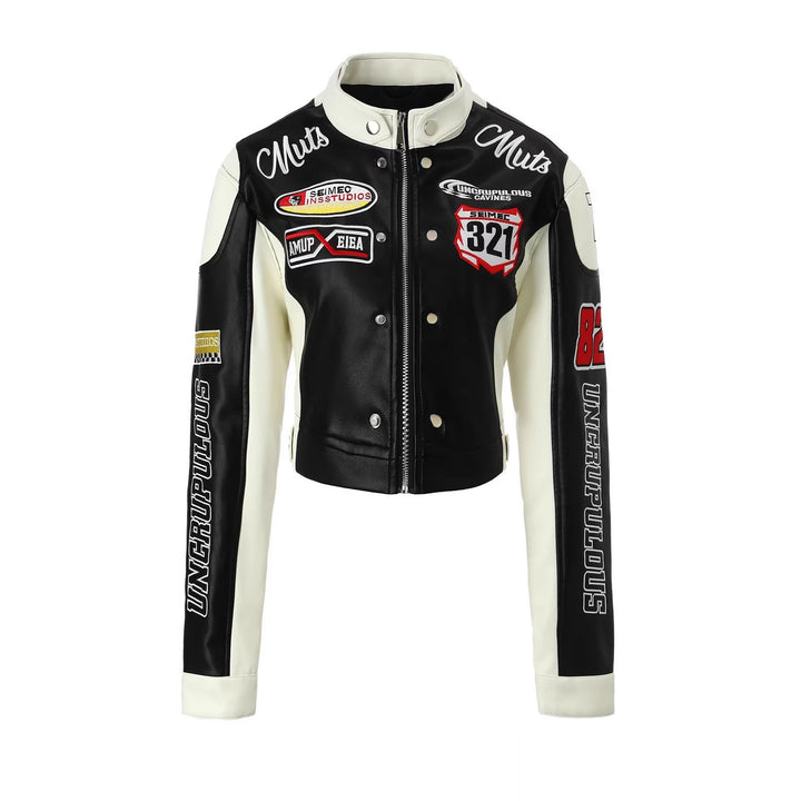 Damska Racer Biker kurtka in Retro Motorsport Look Lumaza
