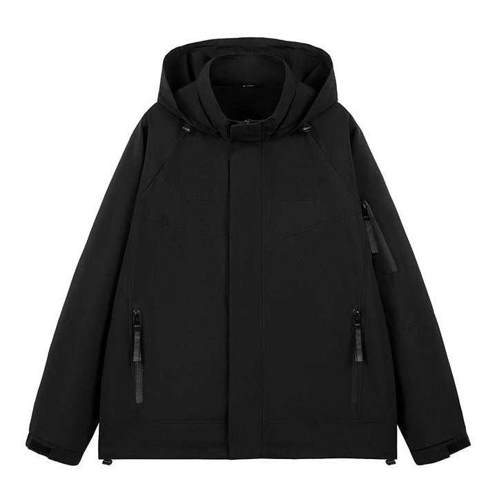 Męska wodoodporny technical miejski bluza z kapturem kurtka z ergonomic kapturem, ukrytym zamkiem, i seam-sealed utility kieszeniami