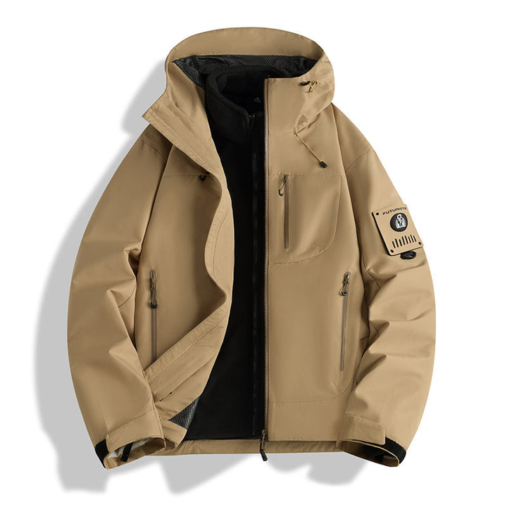 Męska Multifunctional softshell kurtka z Removable fleece Lwwg, Tactical zamkiem kieszeniami i kapturem