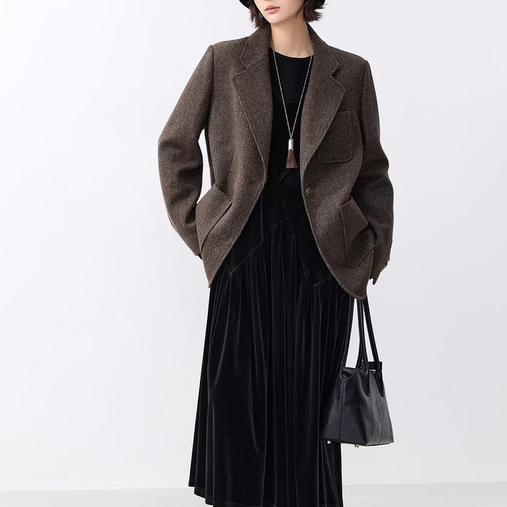 Damska elegancka oversize kurtka z textured design Drune