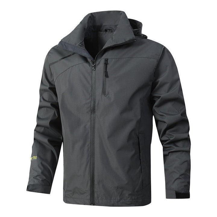 Męska oddychająca wodoodporna softshell kurtka z Seam-Sealed membrana i Packable kapturem