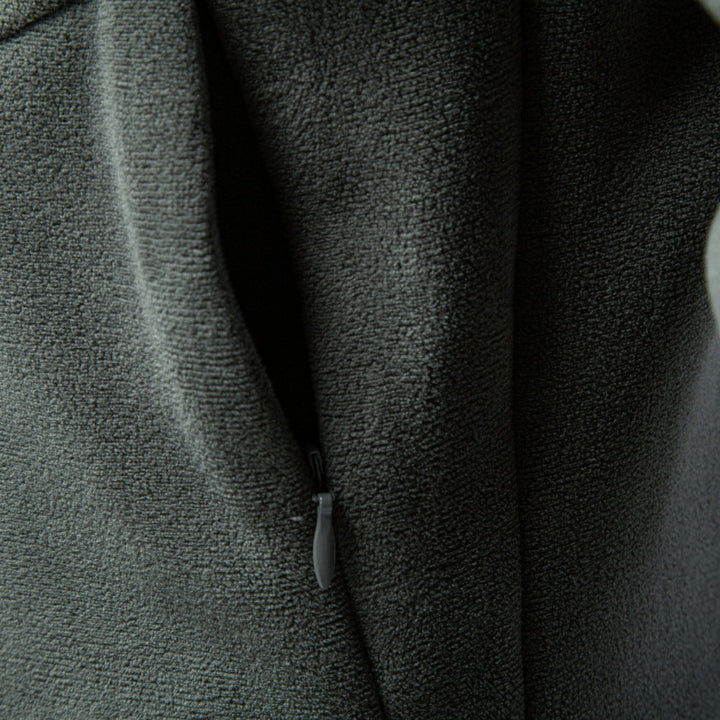 Męska Przytulny Microfleece Pulower z Stójka i Diagonal Ozdobny Stitches