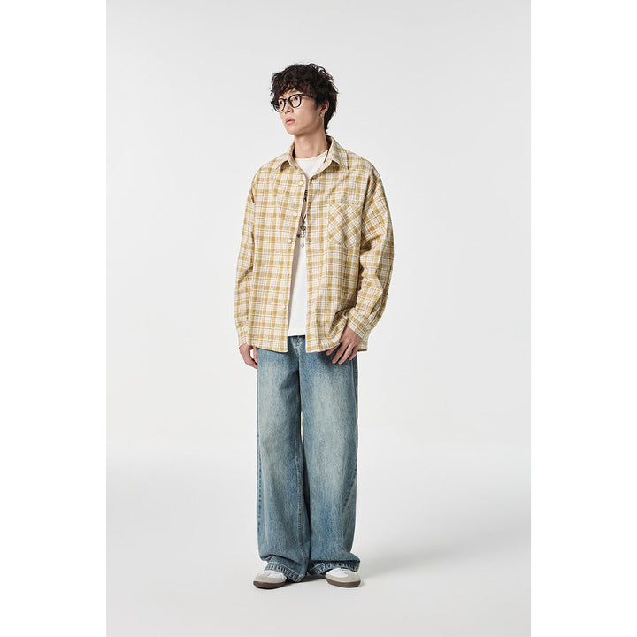 Unisex Oversize Kratka Kurtka koszulowa wykonana z Lekka bawełna mieszanka z patch klatka piersiowa kieszeń