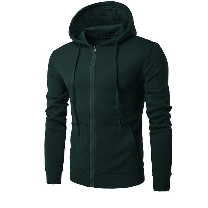 Męska Nano Slim-Krój Bluza z kapturem Sweat Kurtka z central zamek, dwuwarstwowa kaptur i praktyczne kieszenie boczne