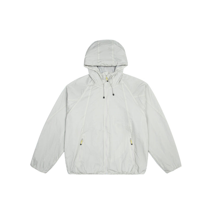 Unisex Lekka Wiatrówka z Regulowany Kaptur, Packable Nylon Kurtka