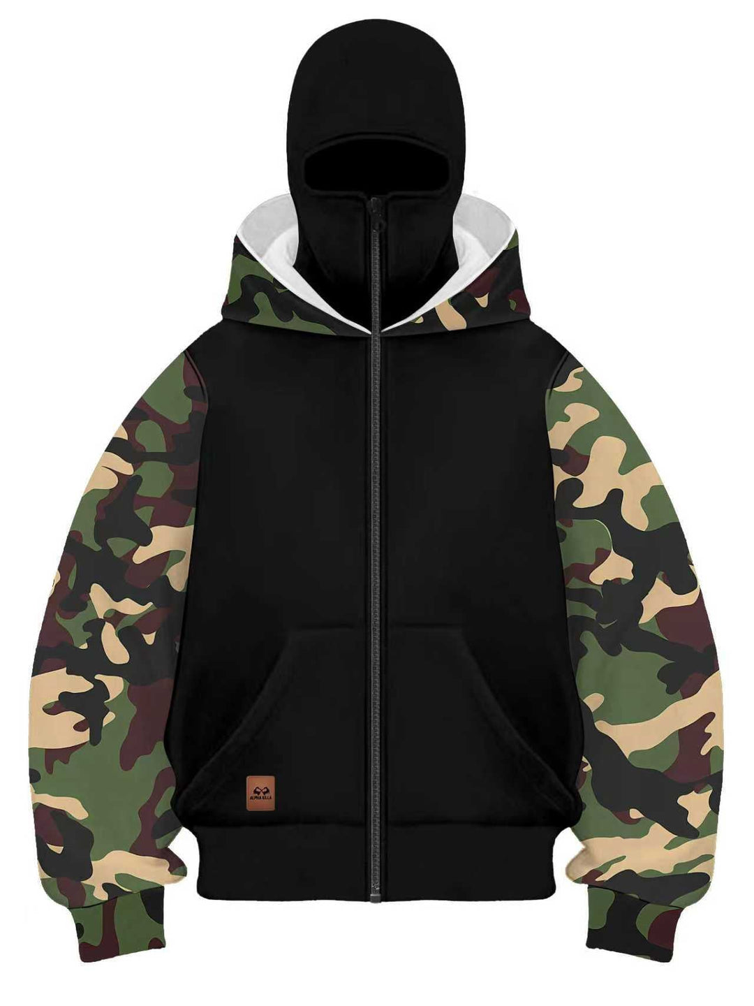 Męska Modny Camouflage Bluza z kapturem