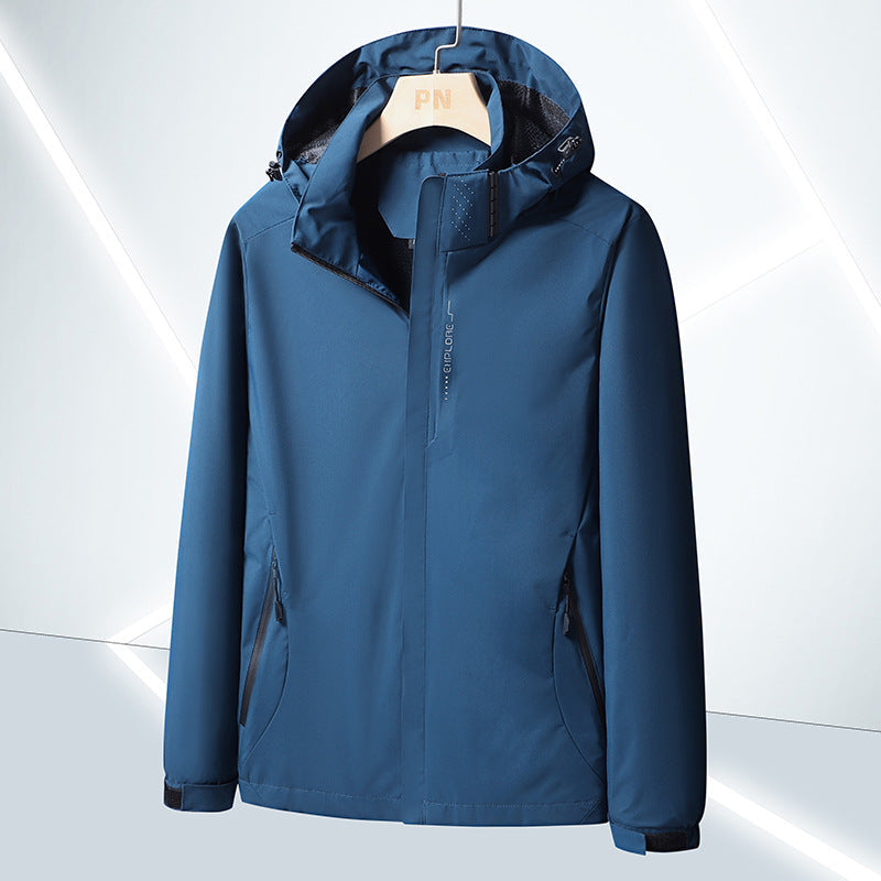 Męska lekka softshell funkcjonalne kurtka z oddychająca Mesh Lwwg i regulowany kapturem