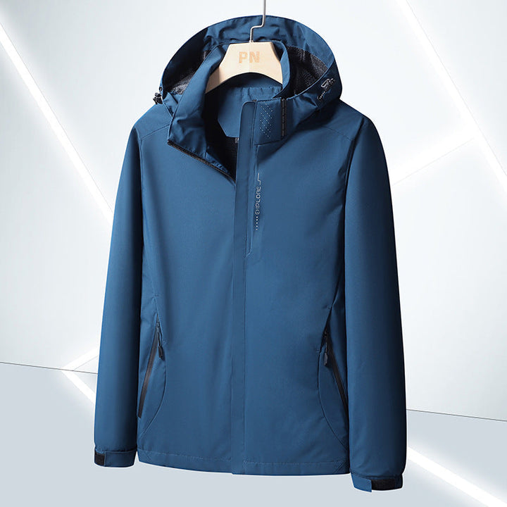 Męska lekka softshell funkcjonalne kurtka z oddychająca Mesh Lwwg i regulowany kapturem