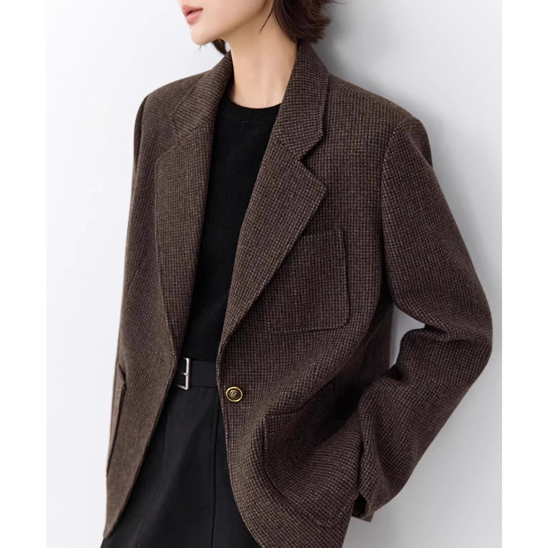 Damska elegancka oversize kurtka z textured design Drune