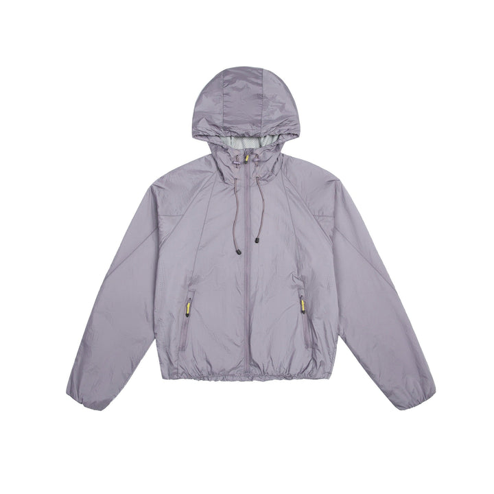 Unisex Lekka Wiatrówka z Regulowany Kaptur, Packable Nylon Kurtka