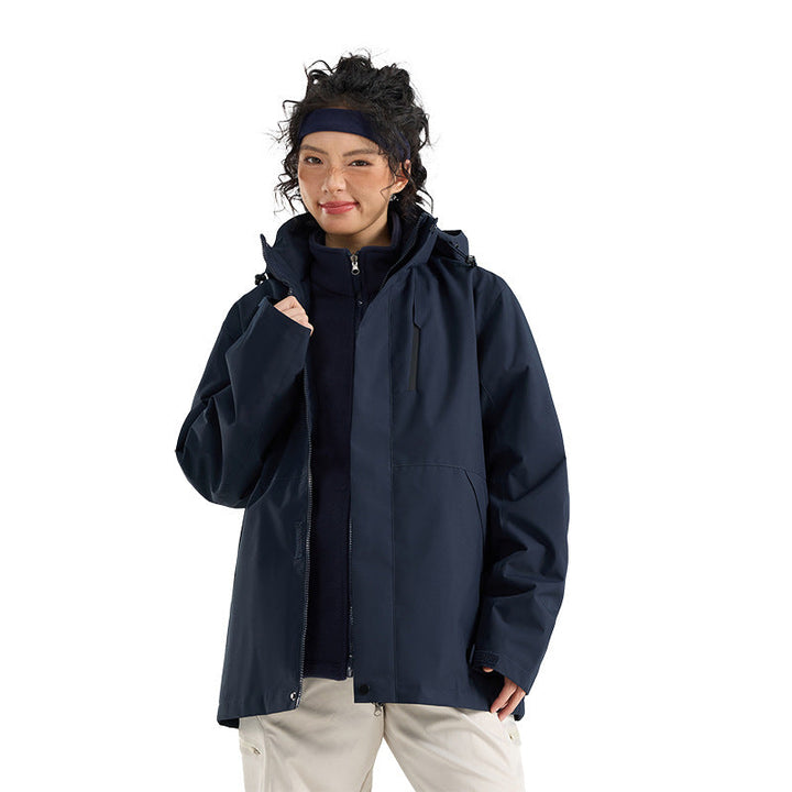 Damska lekka wodoodporna Parka bluza z kapturem kurtka z Sealed Seams i ściągaczem Lumaza