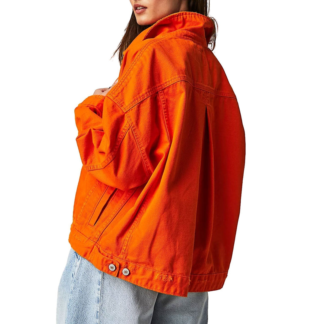 Damska Codzienny kurtka jeansowa w oversize Styl z ozdobny fringes