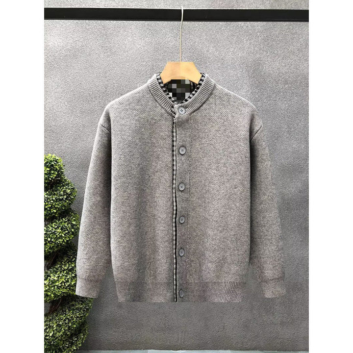 Męska Sweter Kurtka z Stójka