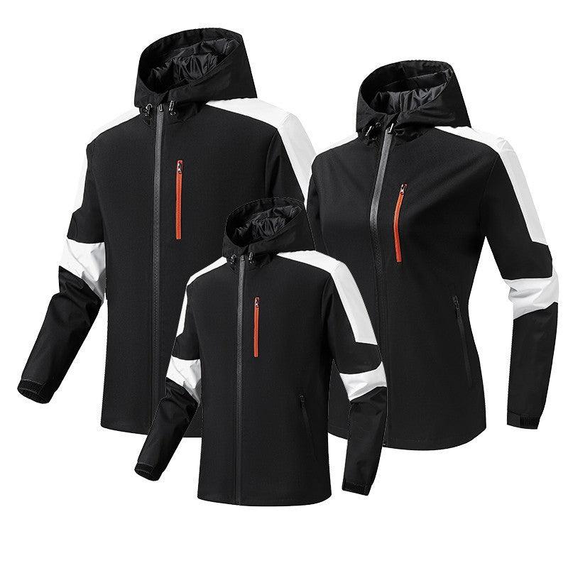 Męski Oddychający Softshell-Hardshell Hybrid Kurtka z Kaptur i Wodoodporny Kieszenie na zamek