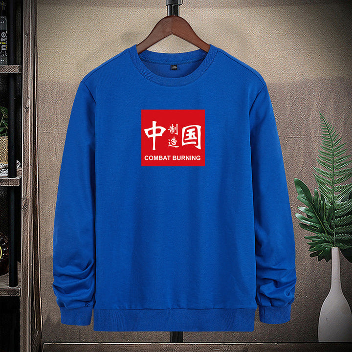 Męska bluza z contrasting logo print i warming polar Podszewka