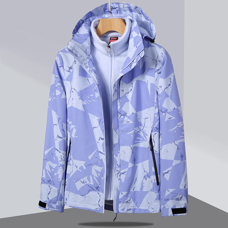 Damska two-layer softshellowa kurtka z removable polarowa inner kurtka i hood Lumaza