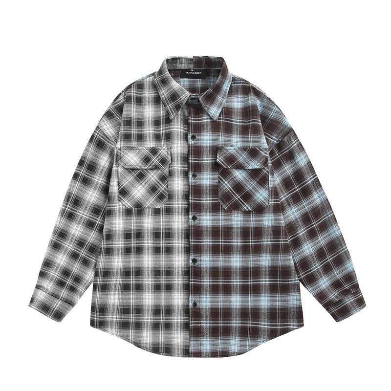 Unisex Split Kratka Overshirt w Kurtka koszulowa Styl