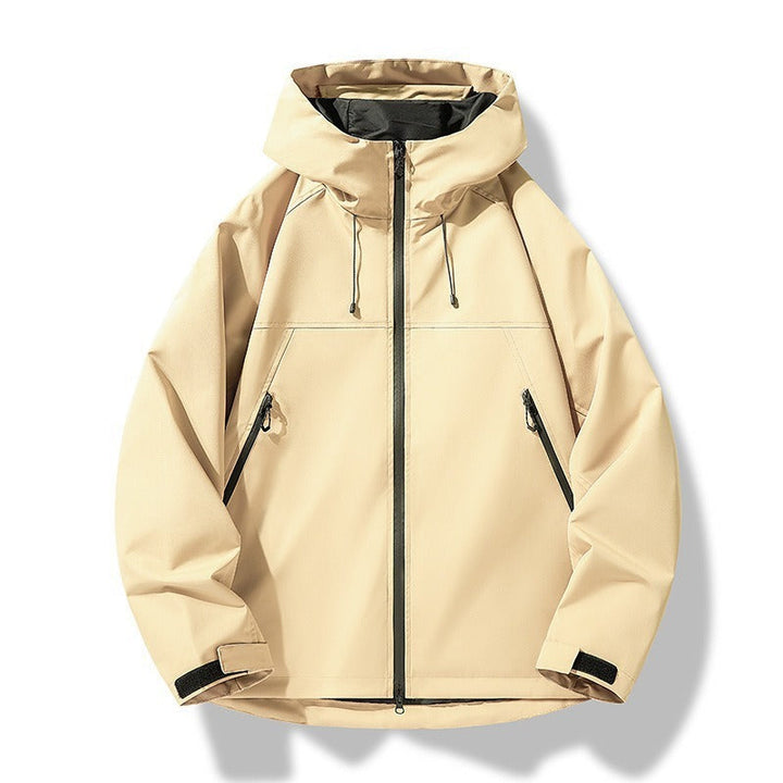 Męska lekka Two-Tone softshell bluza z kapturem kurtka z kapturem, zamkiem kieszeniami i elastycznym dołem