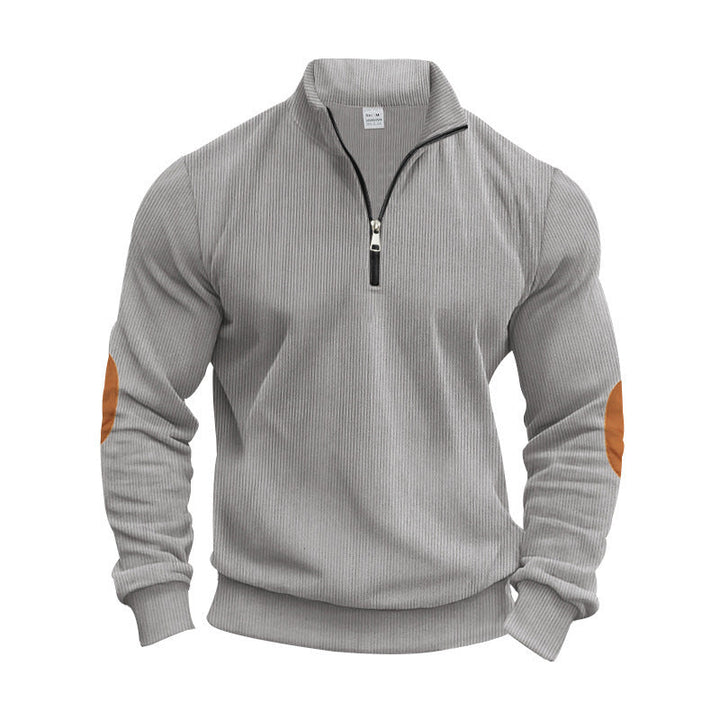 Męska sportowa sweter z Stójka i zamek