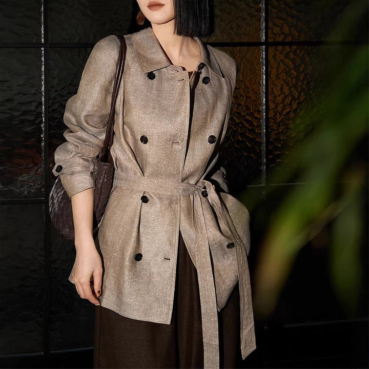 Damska elegancka i Timeless trencz Lumaza