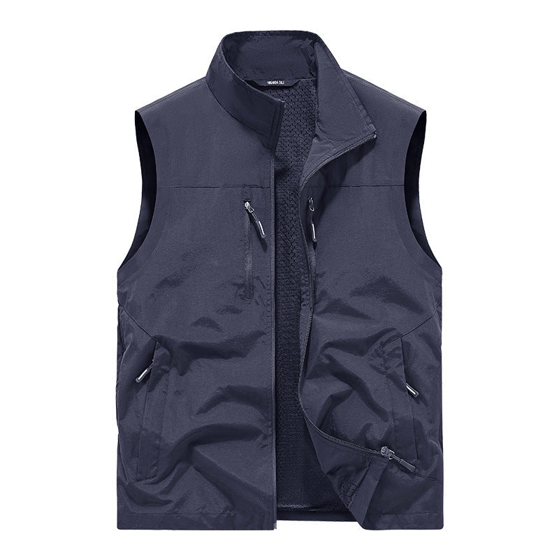 Męska lekka outdoorowy kamizelka z Mesh Lwwg i Multifunction kieszeniami