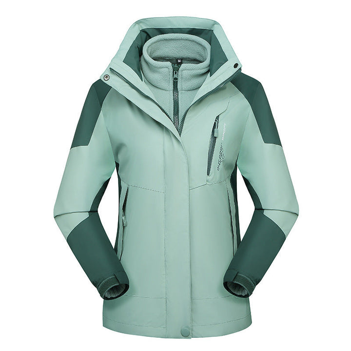 Damska versatile outdoor kurtka z removable polarowa inner kurtka i windproof softshellowa outer Lumaza