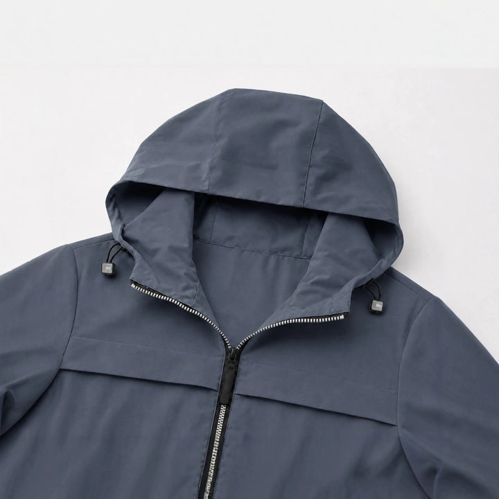 Męska lekka wodoodporny kapturemed softshell kurtka z zamkiem kieszeniami