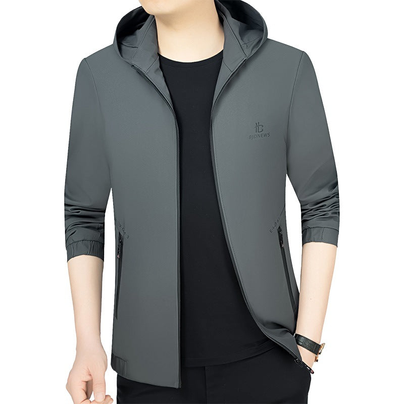 Męska Z kapturem Kurtka softshell z wiatr i woda odpychający membrane i zippered Kieszenie