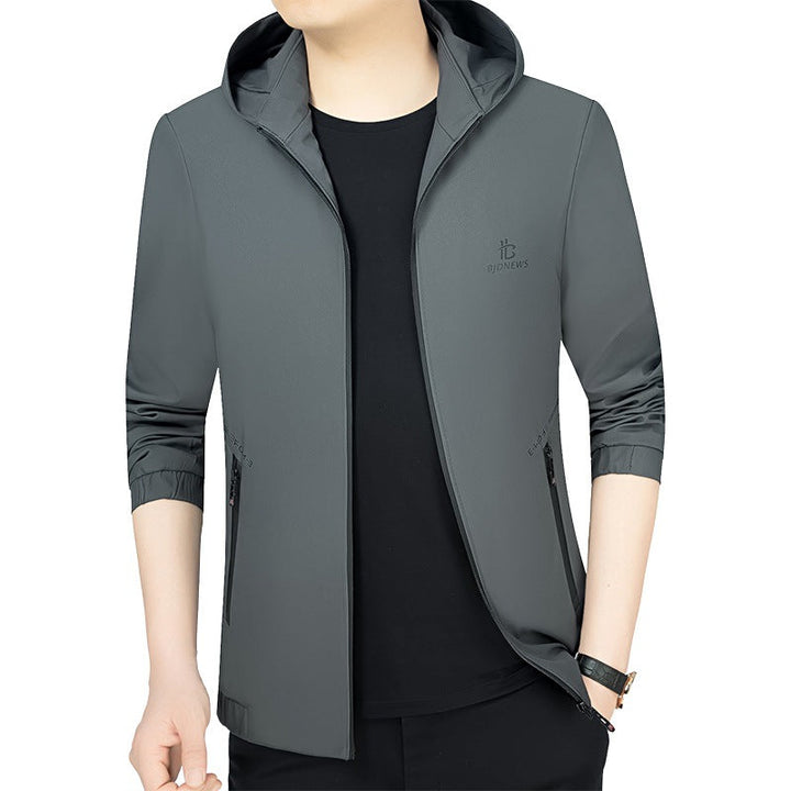 Męska Z kapturem Kurtka softshell z wiatr i woda odpychający membrane i zippered Kieszenie