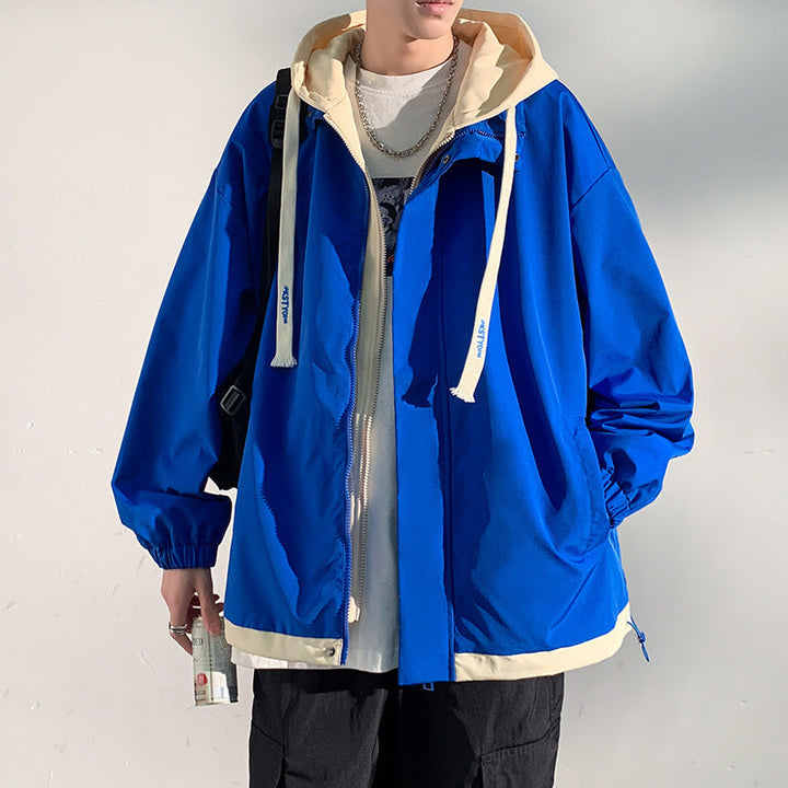Męska two-warstwa softshell overlay kurtka z kapturem, wwd i water repellent membrana i regulowany dół
