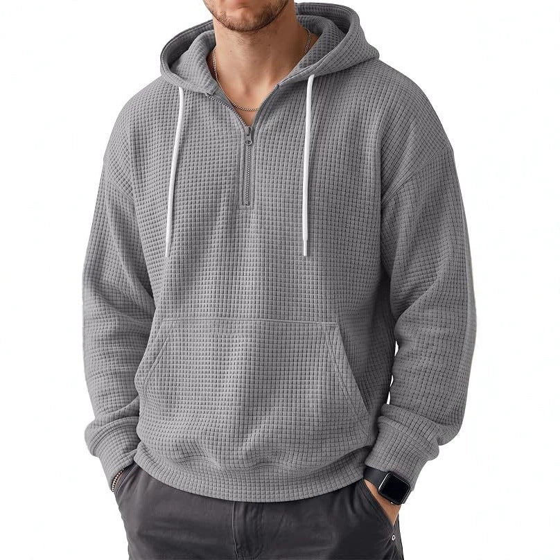 Męska Wygodny Zip-Up Bluza z kapturem