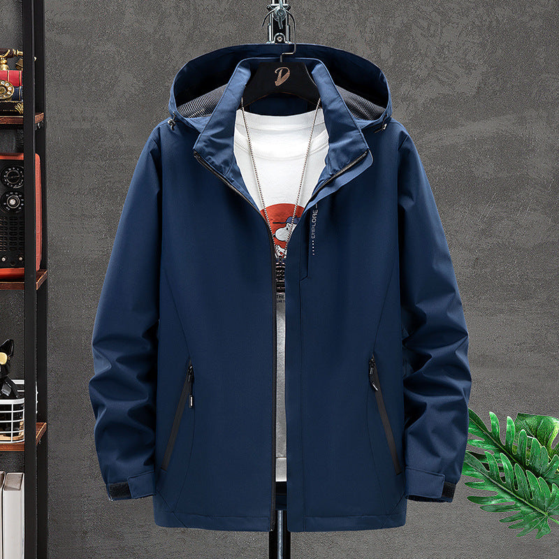 Męska lekka kurtka softshell outdoorowy z kapturem, Wwd i Water Repellent Surface
