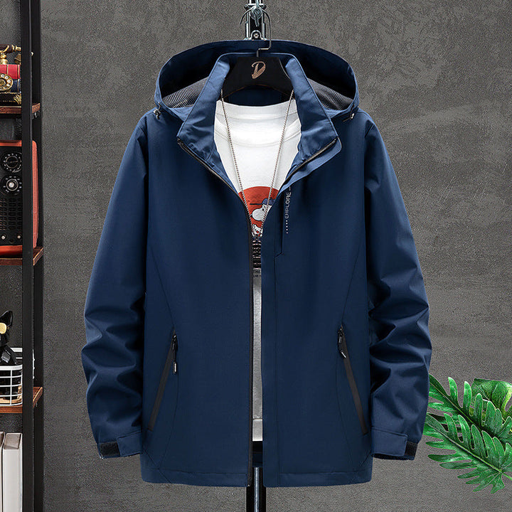 Męska lekka kurtka softshell outdoorowy z kapturem, Wwd i Water Repellent Surface